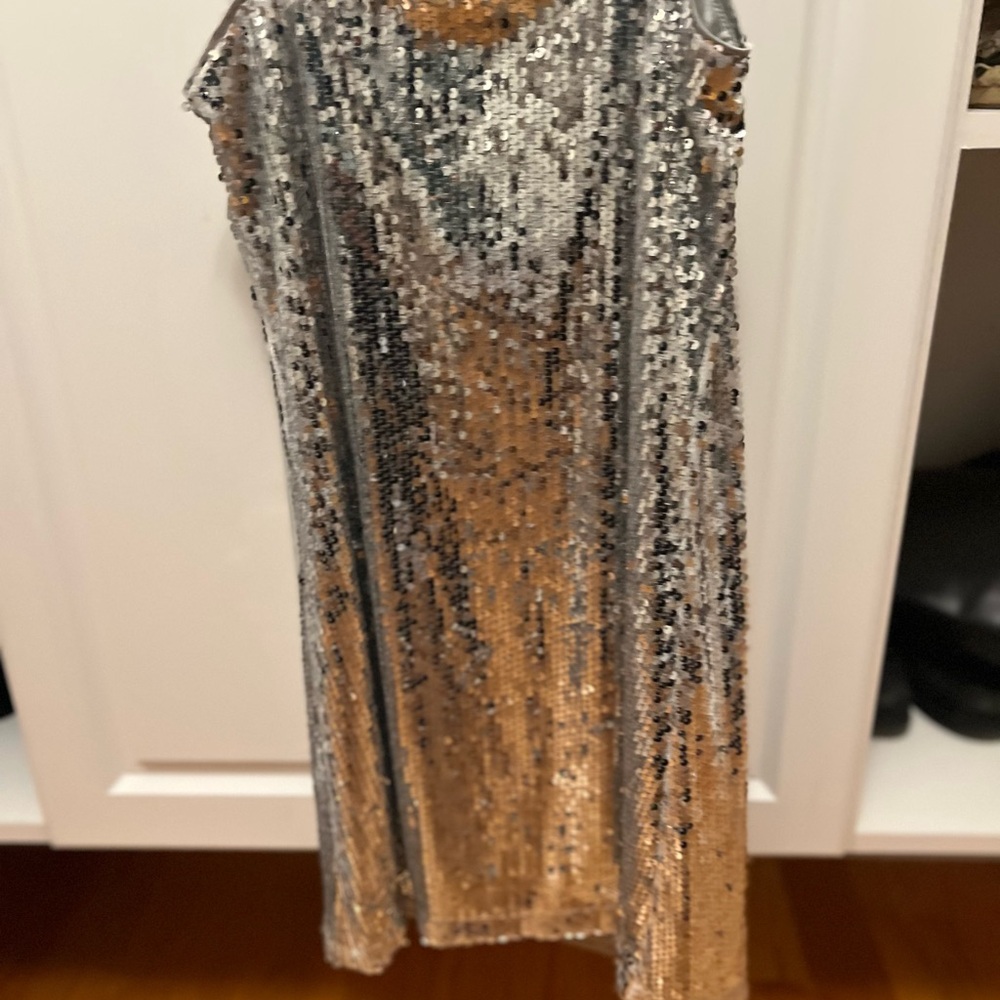 Allegra K Shimmering Silver Dress